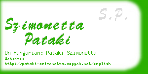 szimonetta pataki business card